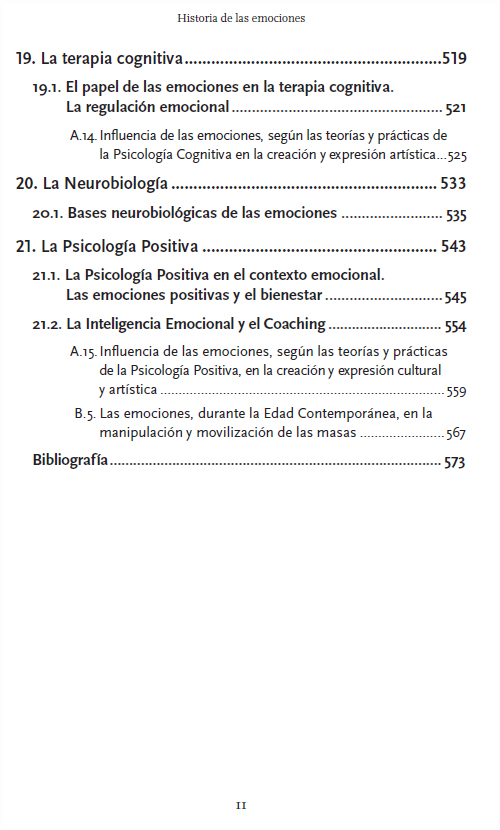 Índice página 5: Psicología contemporánea y Neurobiología